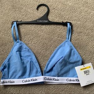 NWT Calvin Klein Blue Carousel Triangle Bralette